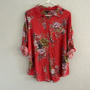 Cute fall drop shoulder button-down.